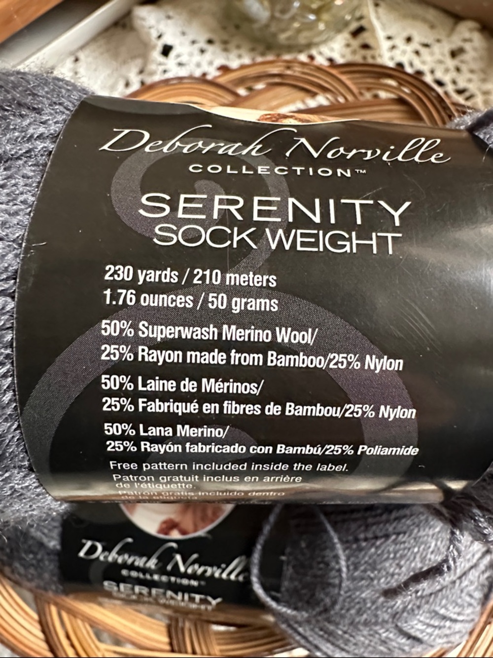 Premier Yarns Deborah Norville Serenity Skeins in Charcoal Gray - Picture 2 of 4